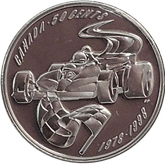 1998 Canada Auto Racing 50-cents Silver Proof_