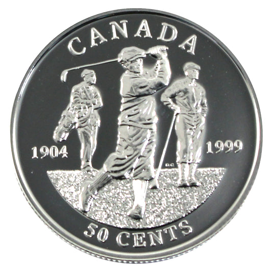 1999 Canada Golf 50-cents Silver Proof_