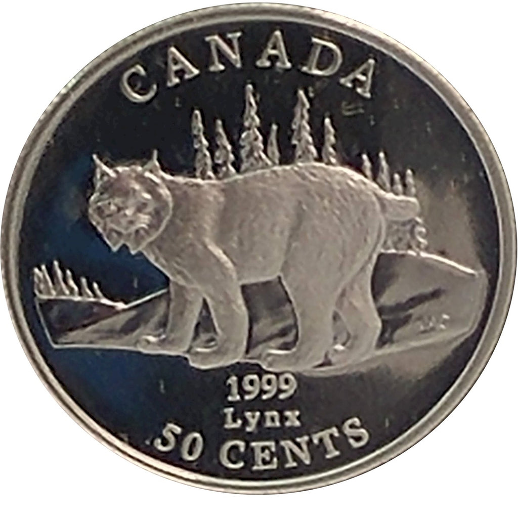 1999 Canada Lynx 50-cents Silver Proof_