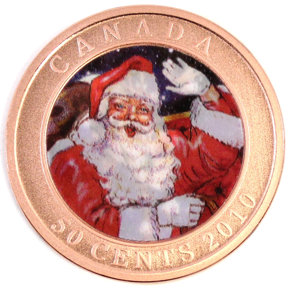 2010 Canada Santa & Red-Nosed Reindeer 50-cents Specimen