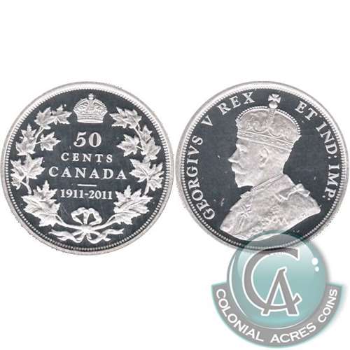 2011 Canada 100th Ann. 50-cents Silver Proof $