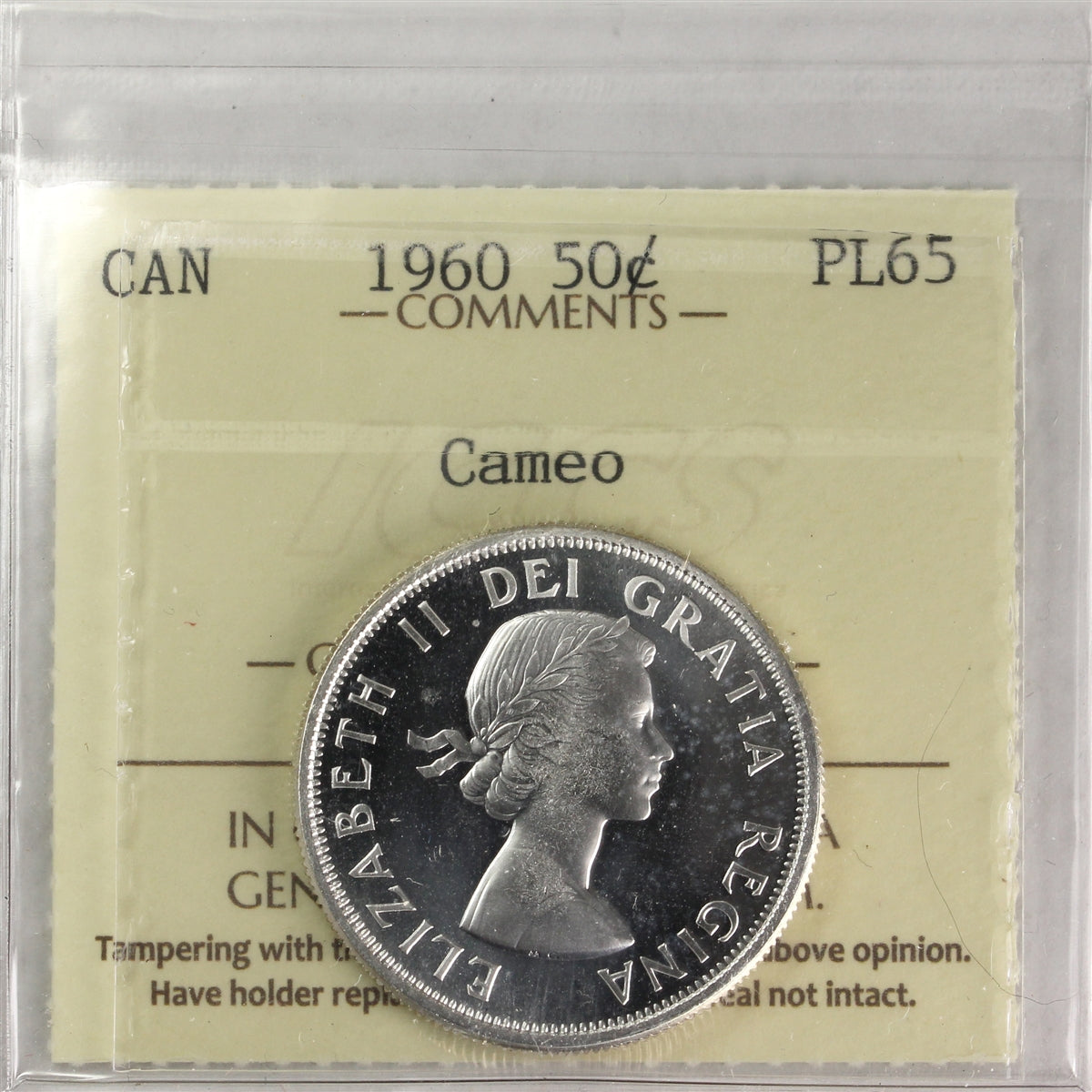 1960 Canada 50-cents ICCS Certified PL-65 Cameo