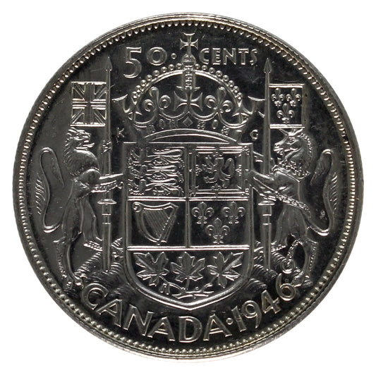 1946 Chip In 6 Canada 50-cents EF-AU (EF-45)