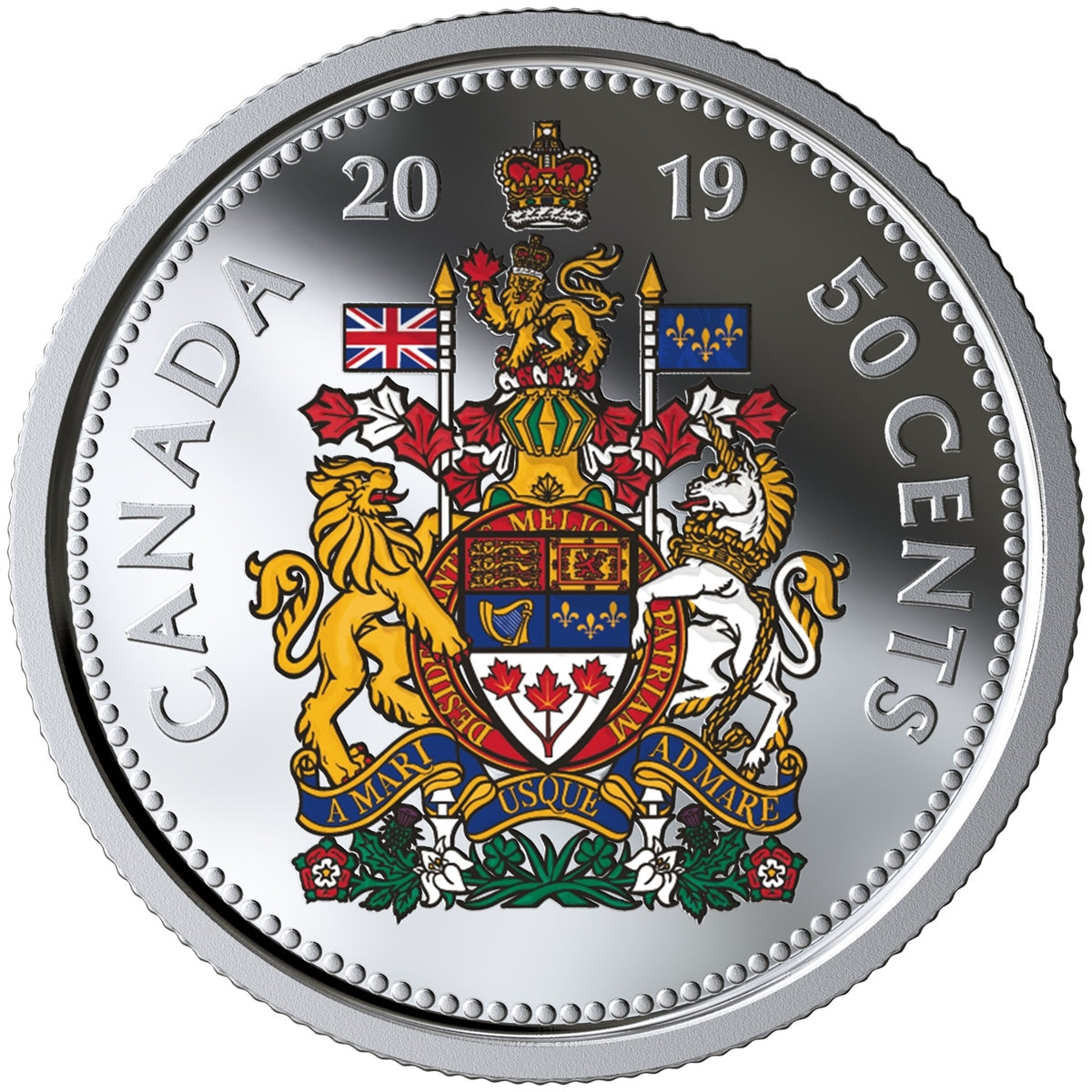 2019 Canada 50-cents Coloured Silver Proof (No Tax)$