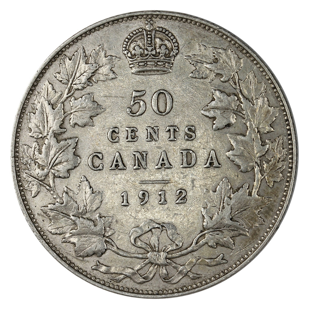 1912 Canada 50-cents VF-EF (VF-30) $