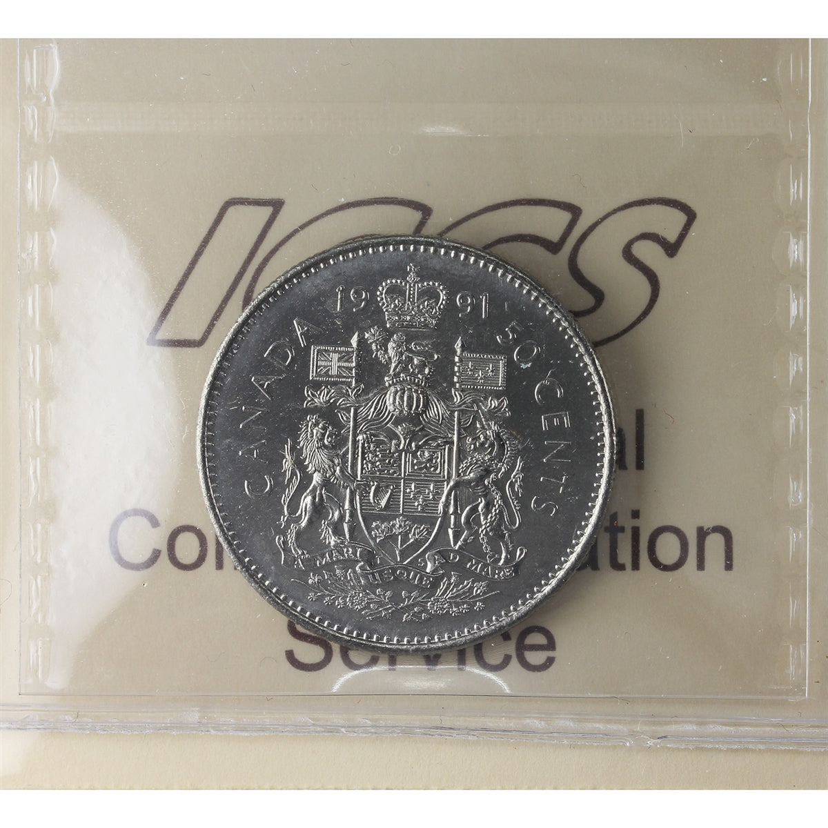 1991 Canada 50-cents ICCS Certified MS-64