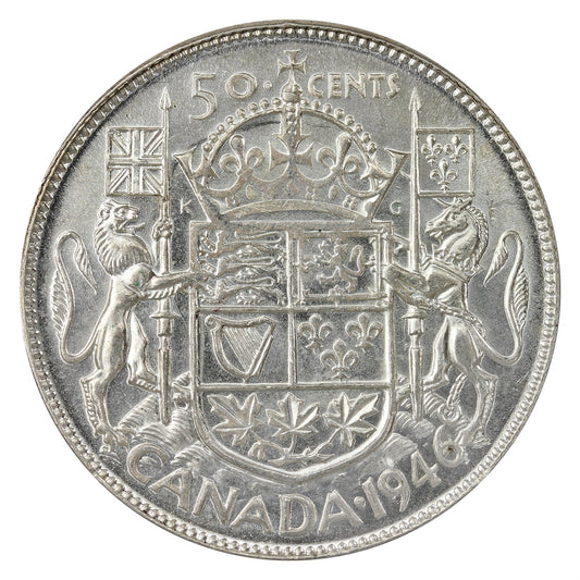 1946 Chip in 6 Canada 50-cents UNC+ (MS-62) $