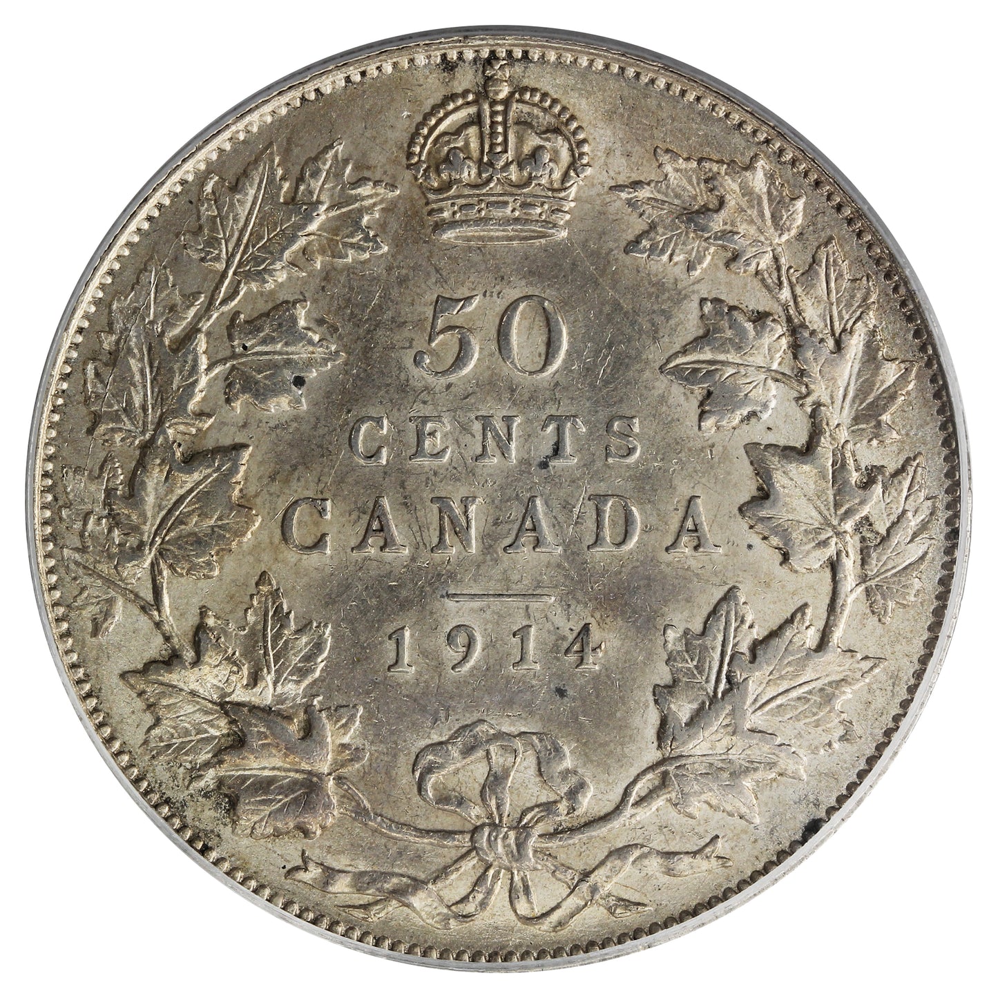 1914 Canada 50-cents PCGS Certified AU-55