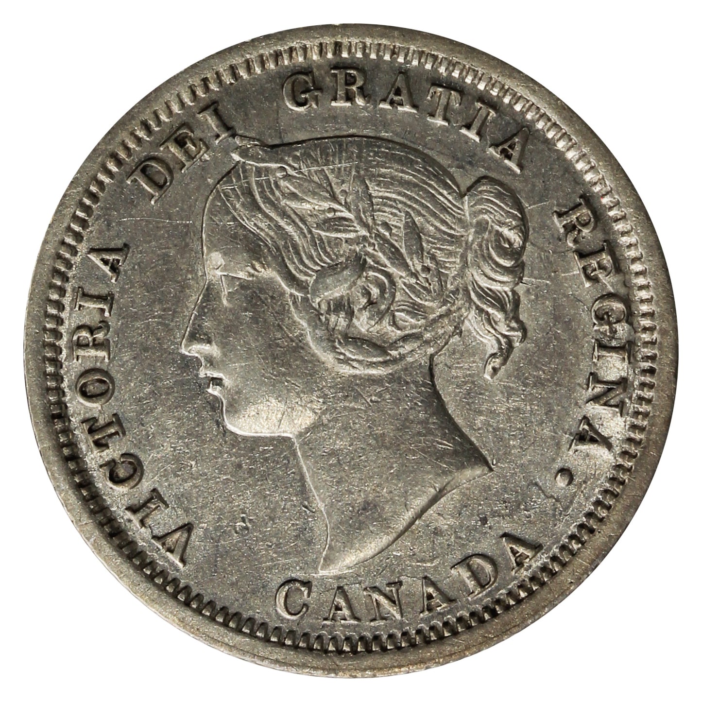 1870 Wide Rim Canada 5-cents Extra Fine (EF-40) $