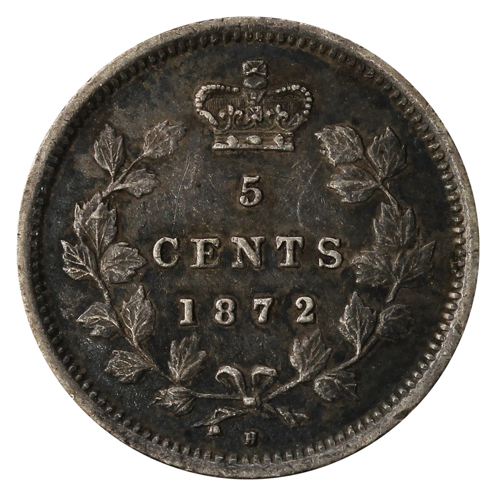 1872H Canada 5-cents VF-EF (VF-30) $