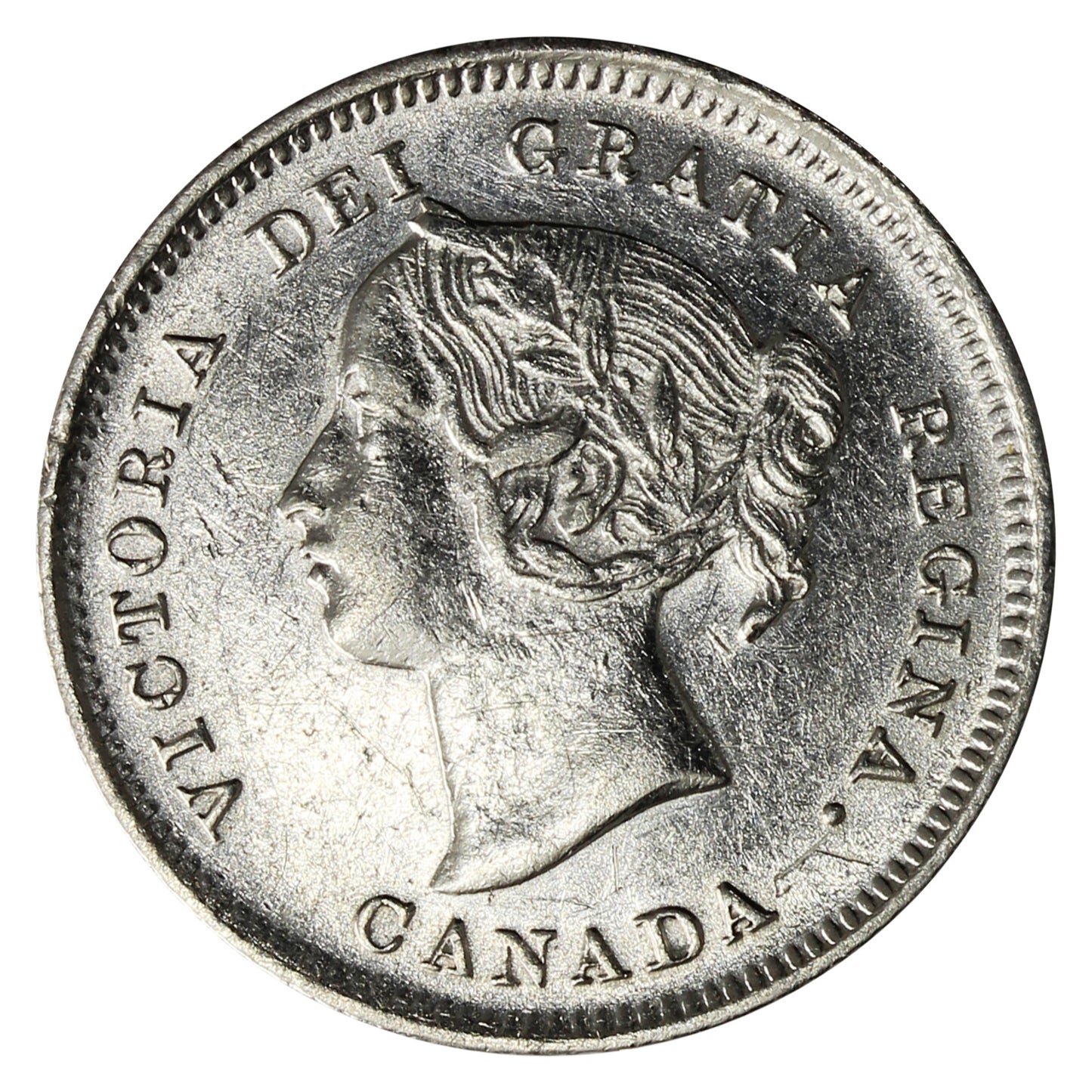 1900 Round 0's Canada 5-cents Extra Fine (EF-40) $