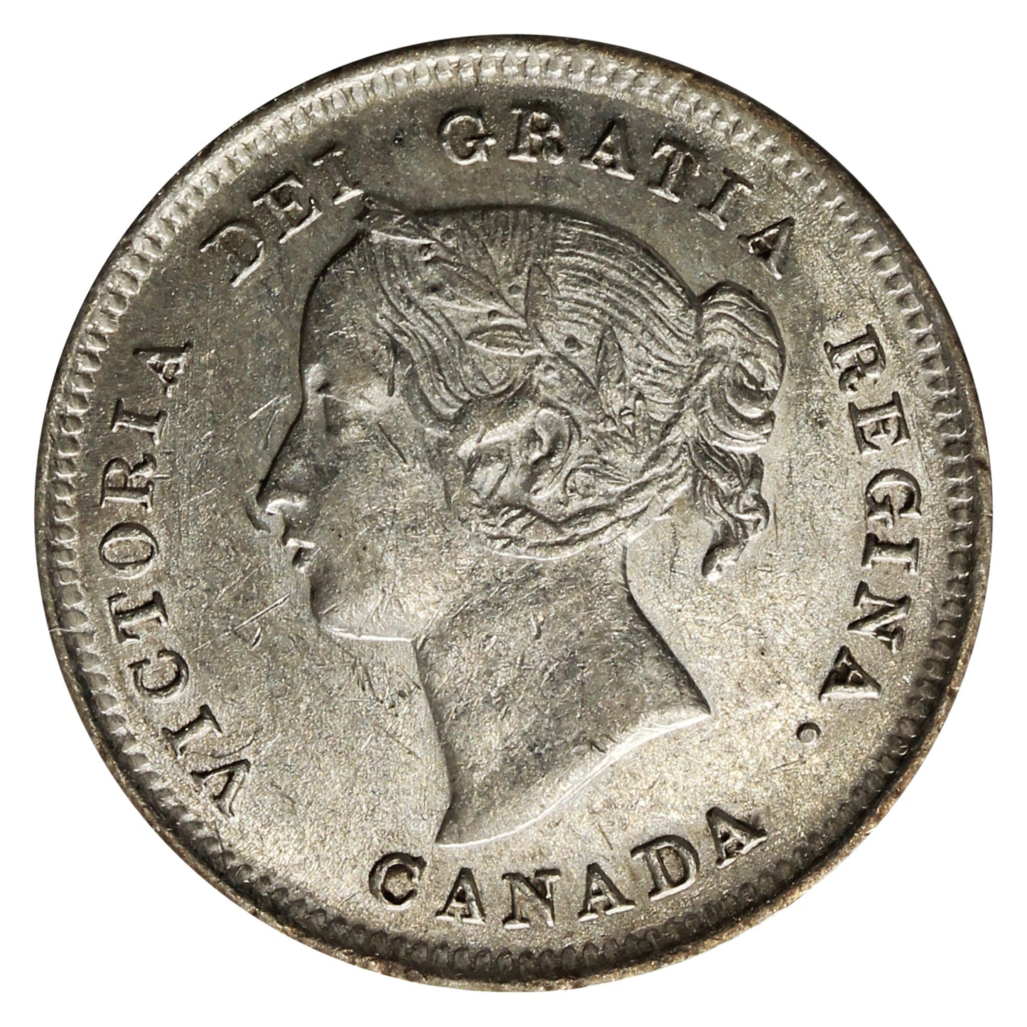 1900 Round 0's Canada 5-cents EF-AU (EF-45) $