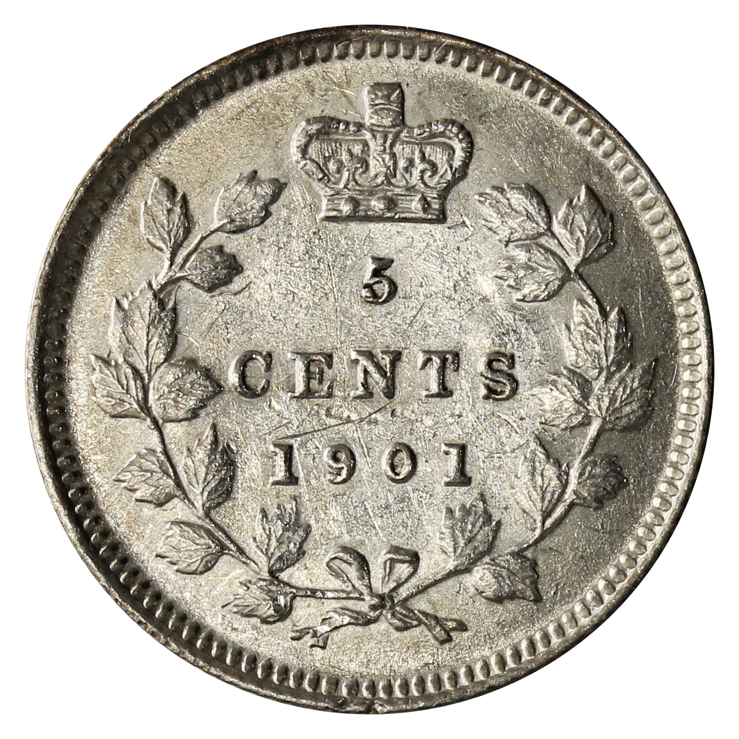 1901 Canada 5-cents AU-UNC (AU-55) $