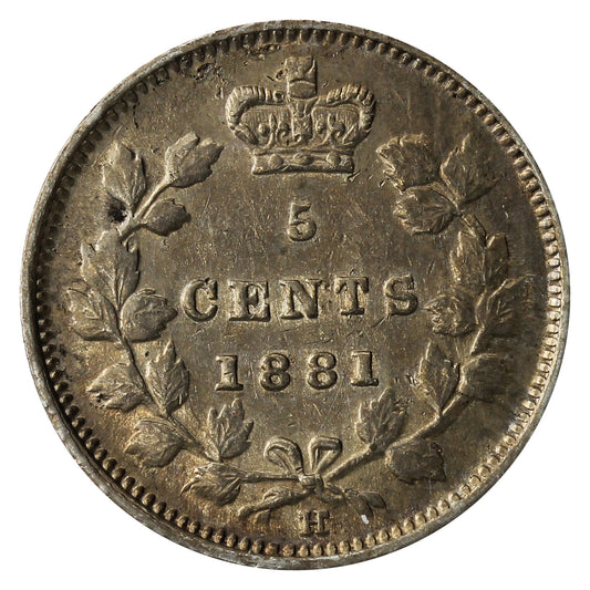 1881H Canada 5-cents VF-EF (VF-30) $