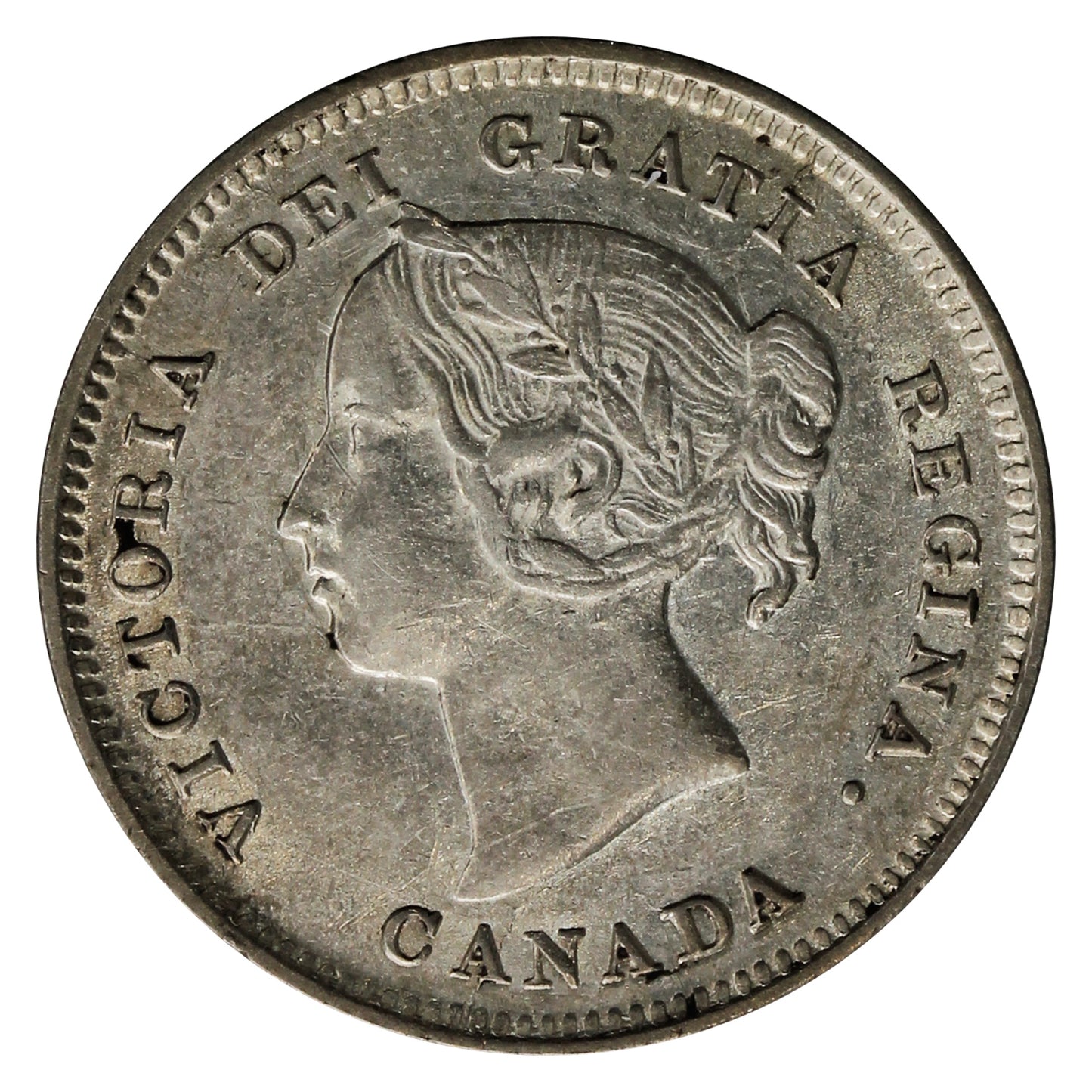 1886 Small 6 Canada 5-cents VF-EF (VF-30) $