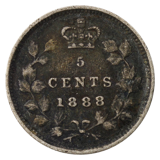 1888 Canada 5-cents Very Fine (VF-20)