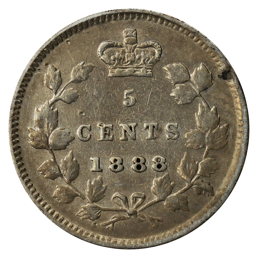 1888 Canada 5-cents VF-EF (VF-30) $