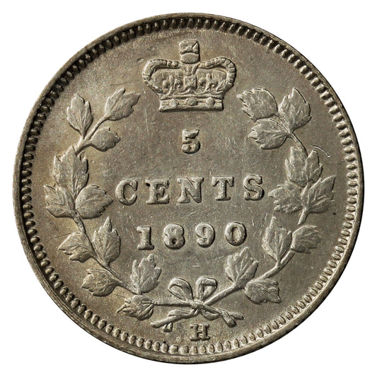 1890H Canada 5-cents EF-AU (EF-45) $