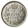 1900 Oval 0's Canada 5-cents Almost Uncirculated (AU-50) $