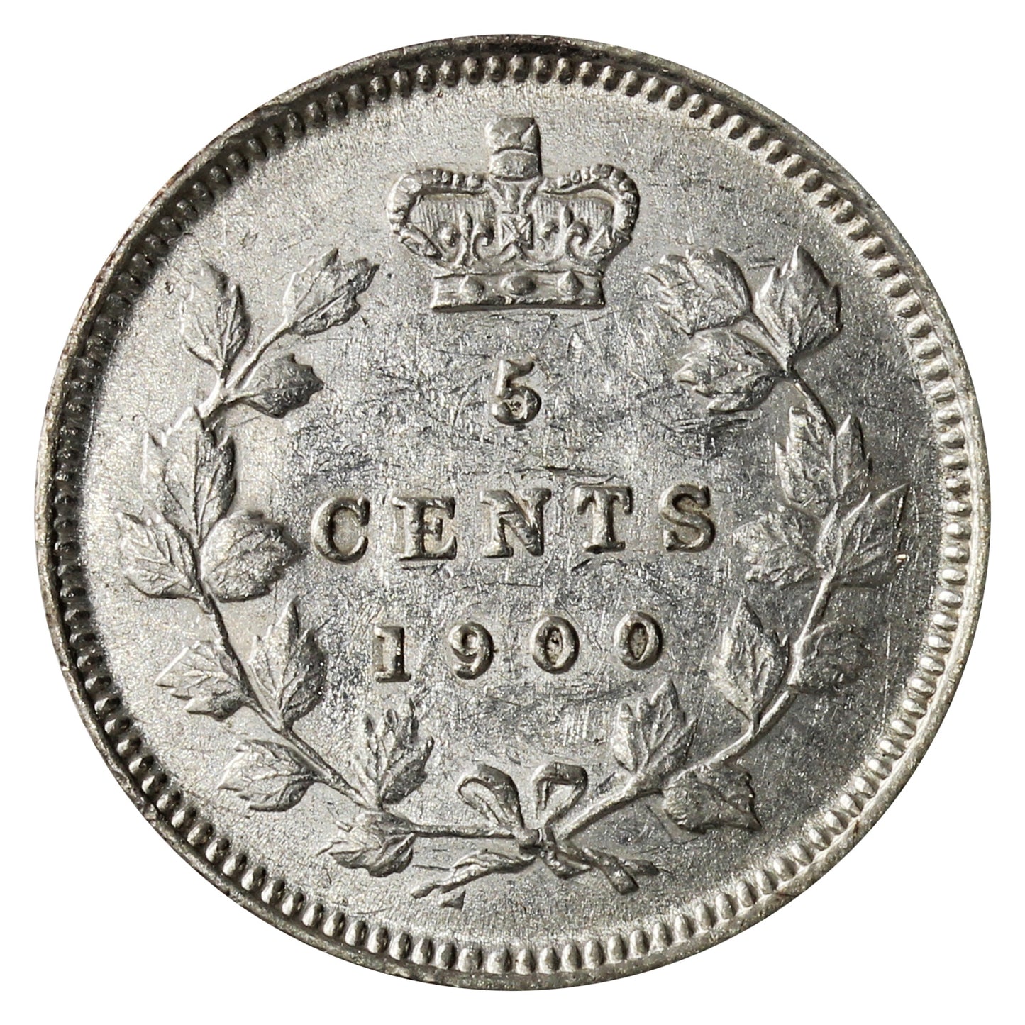 1900 Oval 0's Canada 5-cents EF-AU (EF-45) $