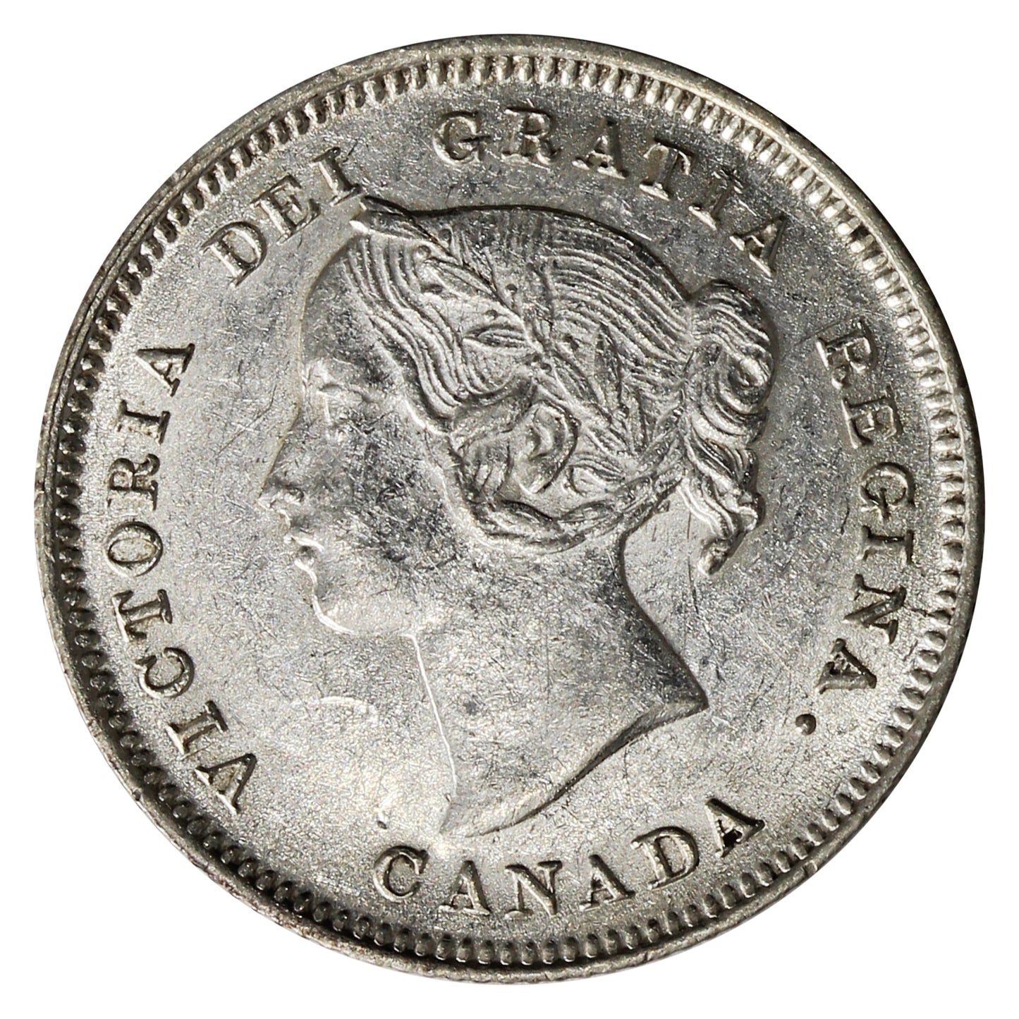 1900 Oval 0's Canada 5-cents EF-AU (EF-45) $