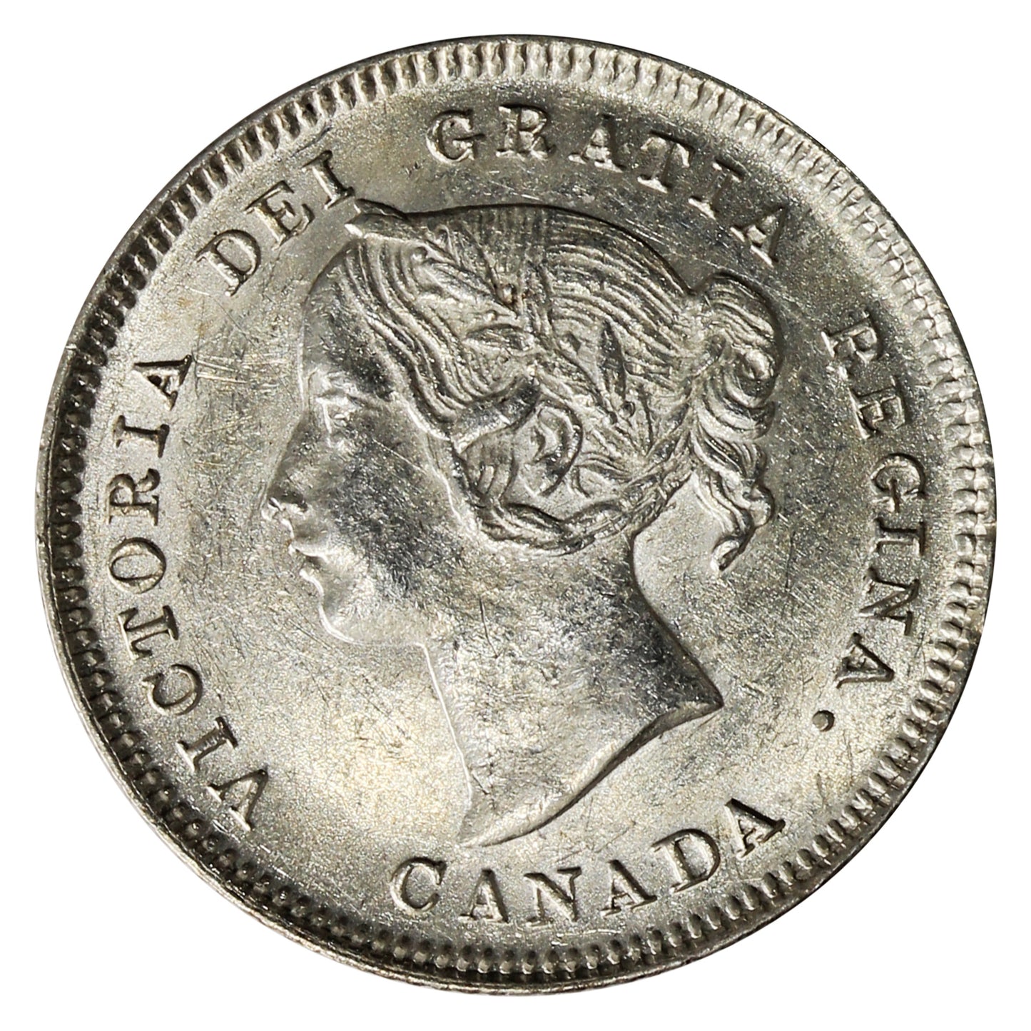 1900 Oval 0's Canada 5-cents AU-UNC (AU-55) $