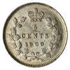 1900 Round 0's Canada 5-cents VF-EF (VF-30) $