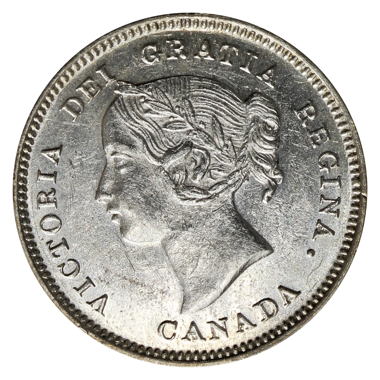 1901 Canada 5-cents Almost Uncirculated (AU-50) $