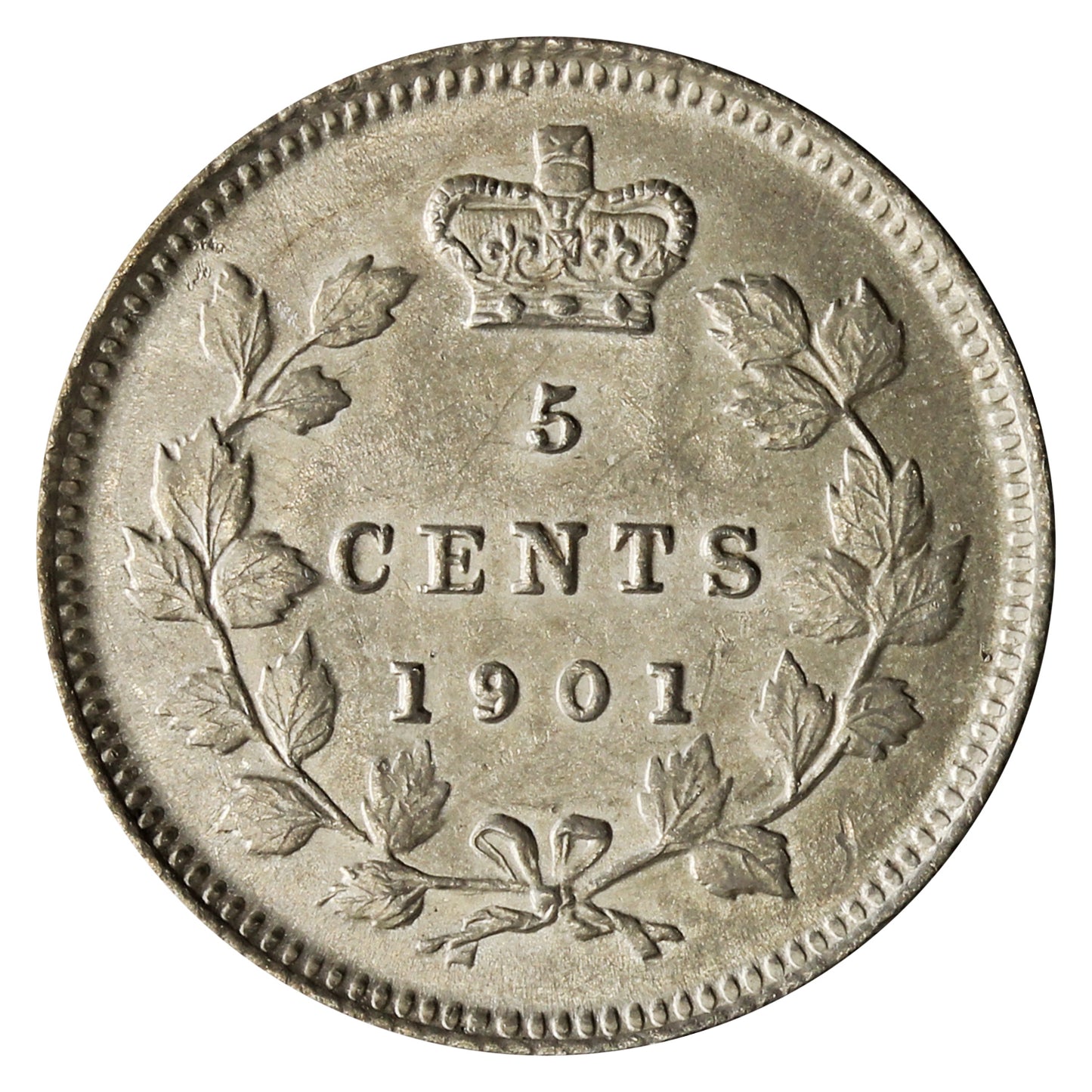 1901 Canada 5-cents UNC+ (MS-62) $