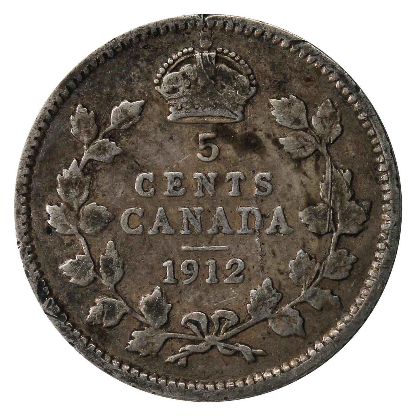 1912 Canada 5-cents Very Good (VG-8)