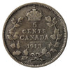 1913 Canada 5-cents Very Good (VG-8)