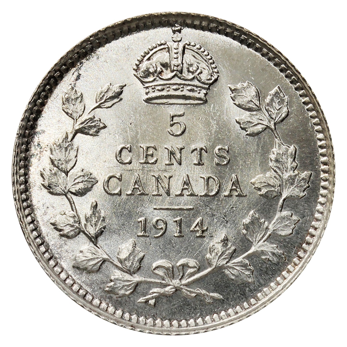 1914 Canada 5-cents Brilliant Uncirculated (MS-63) $