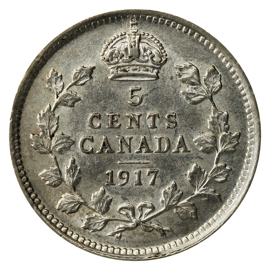 1917 Canada 5-cents EF-AU (EF-45)