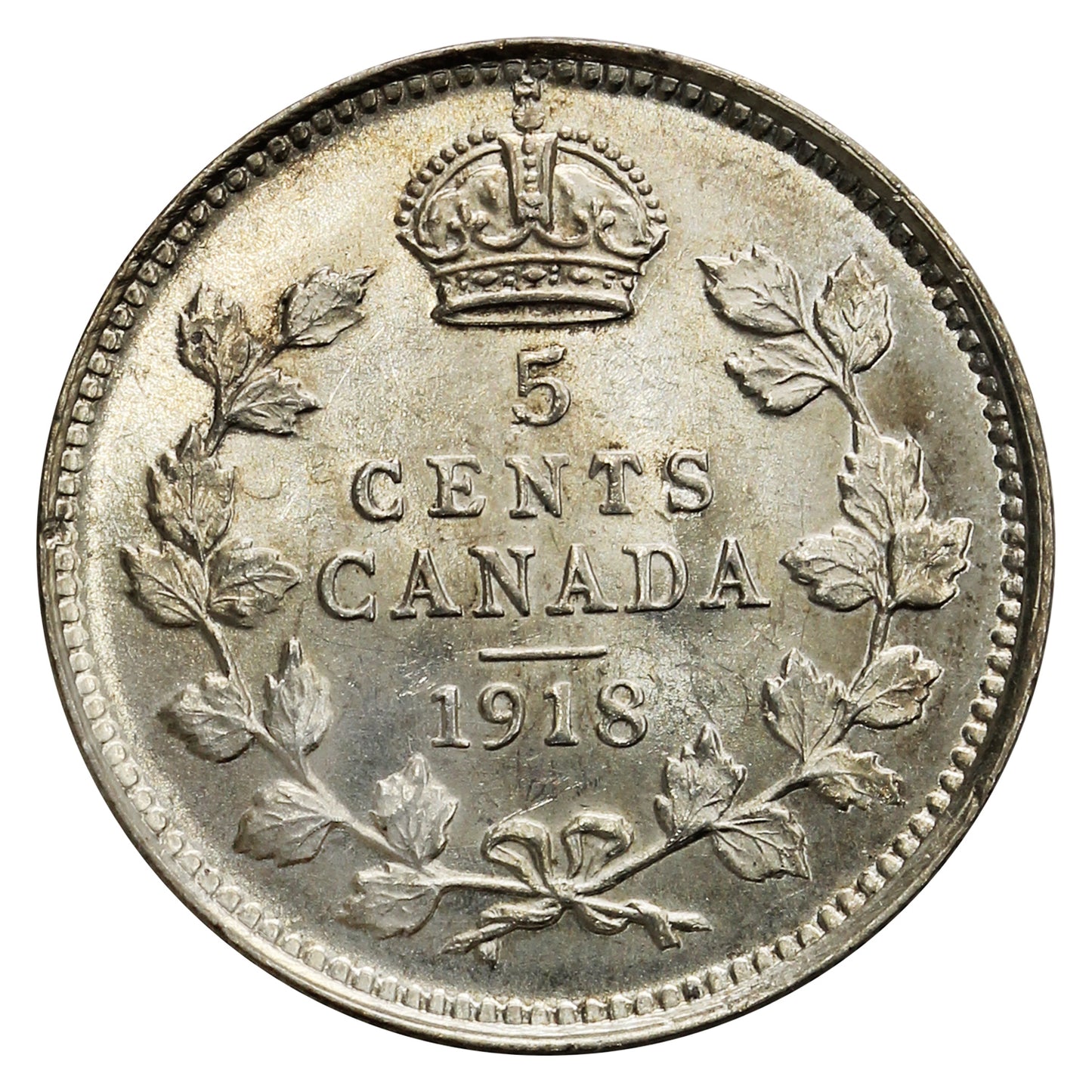 1918 Canada 5-cents Brilliant Uncirculated (MS-63) $