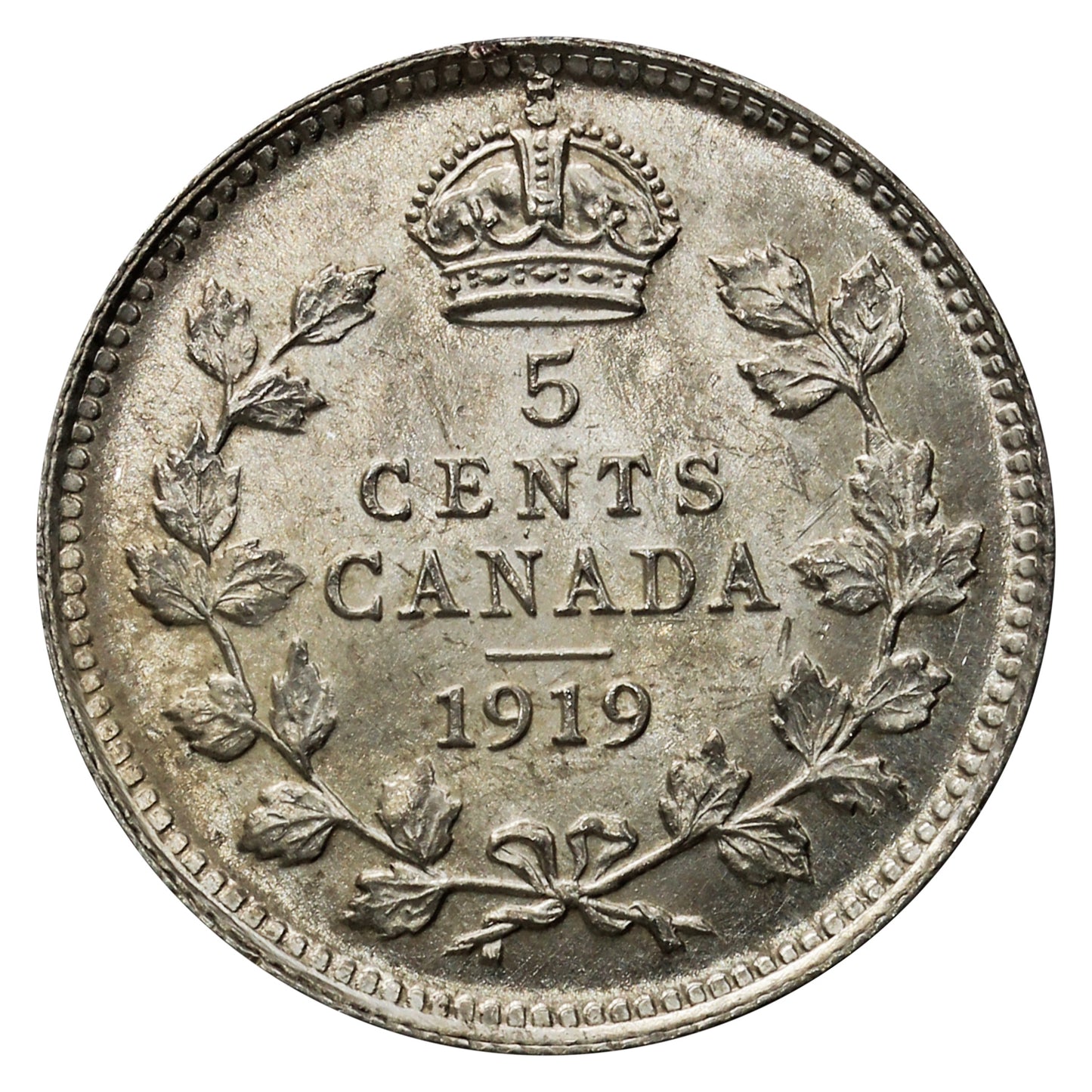 1919 Canada 5-cents UNC+ (MS-62) $