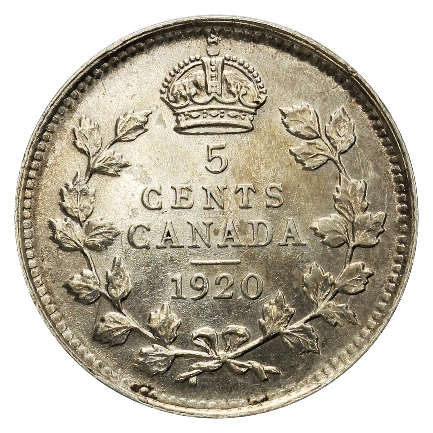 1920 Canada 5-cents EF-AU (EF-45)