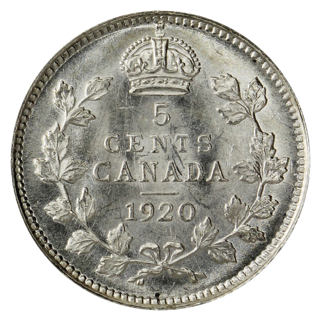 1920 Canada 5-cents Brilliant Uncirculated (MS-63) $