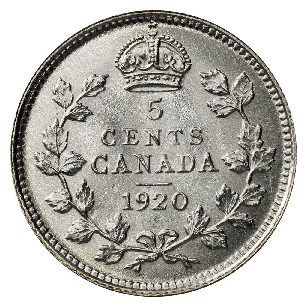 1920 Canada 5-cents Choice Brilliant Uncirculated (MS-64)$