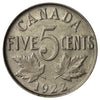 1922 Near Rim Canada 5-cents Very Fine (VF-20)