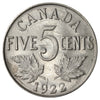 1922 Near Rim Canada 5-cents UNC+ (MS-62) $