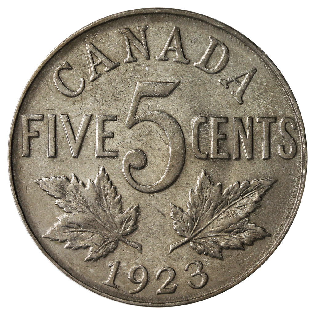 1923 Canada 5-cents EF-AU (EF-45)