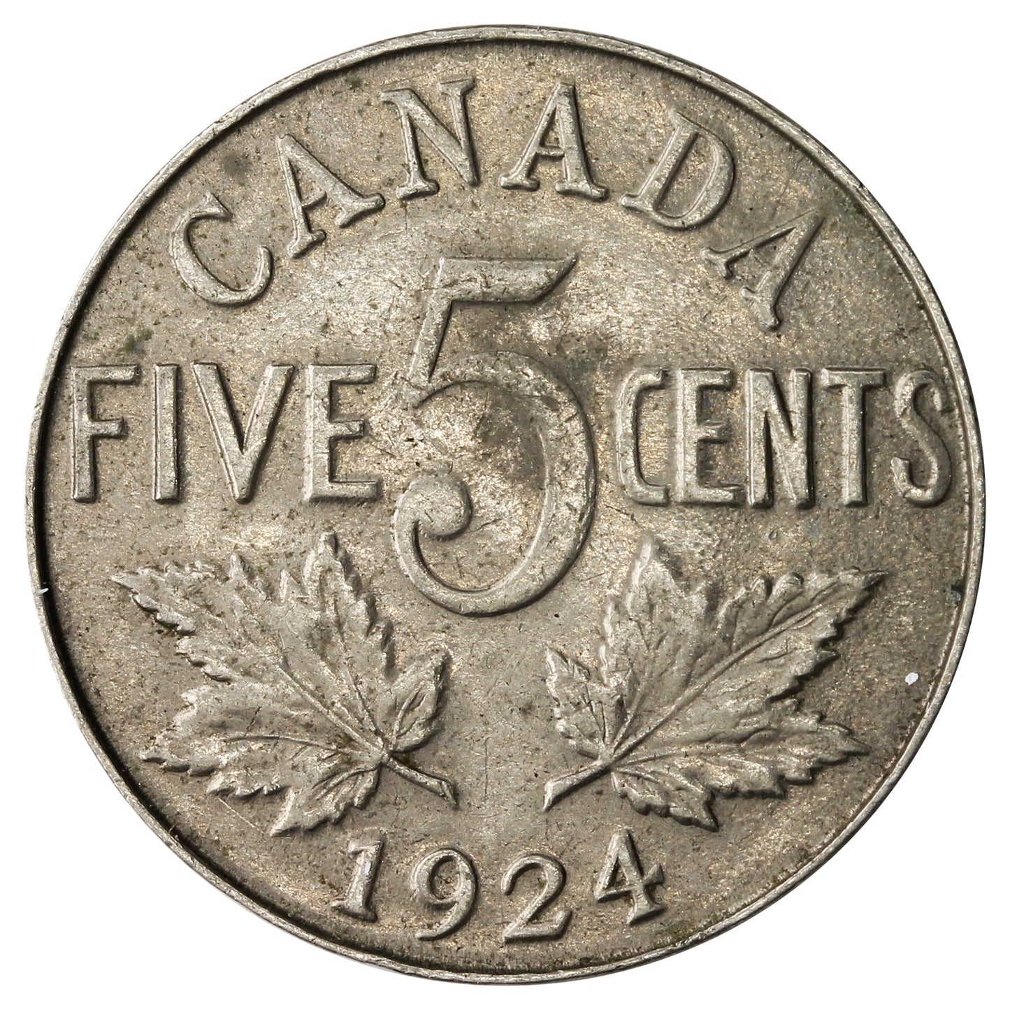 1924 Canada 5-cents VF-EF (VF-30)