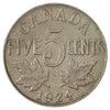 1924 Canada 5-cents Fine (F-12)