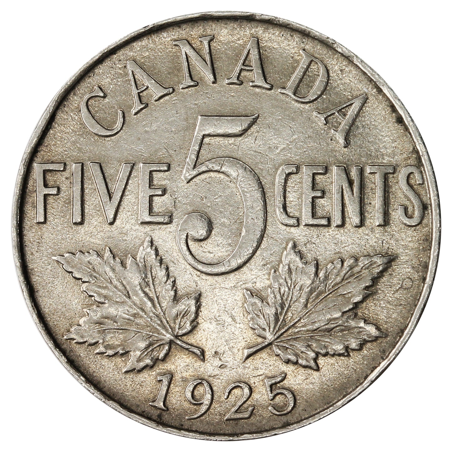 1925 Canada 5-cents VF-EF (VF-30) $