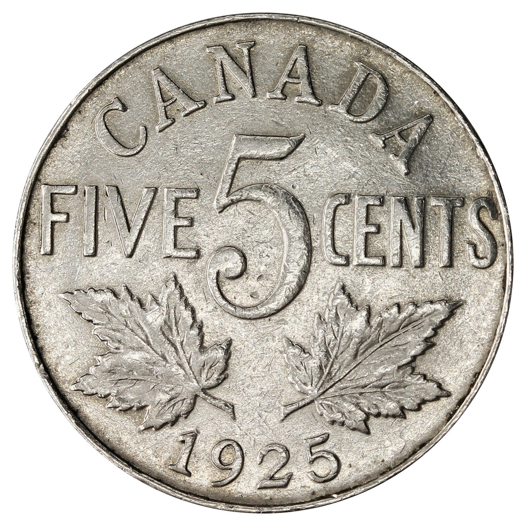 1925 Canada 5-cents Very Fine (VF-20) $