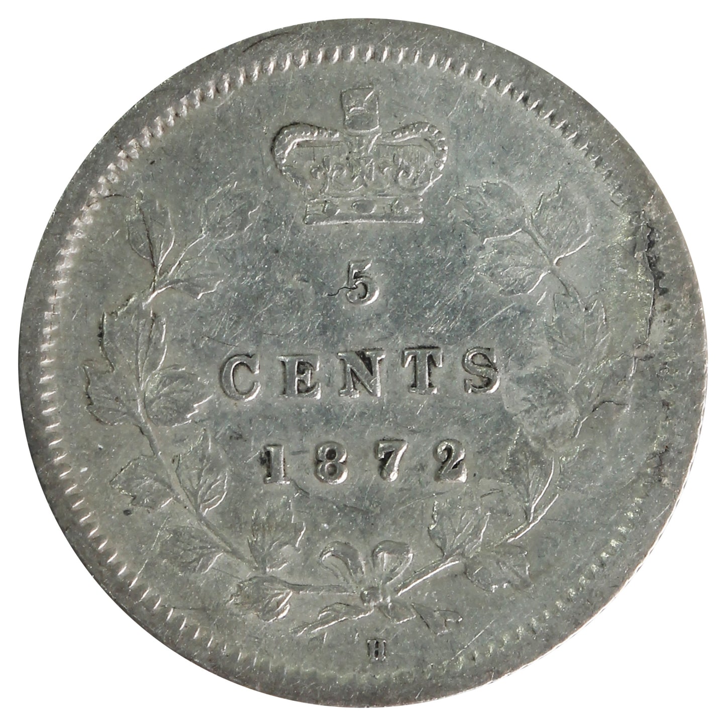 1872H Canada 5-cents ICCS Certified VF-30