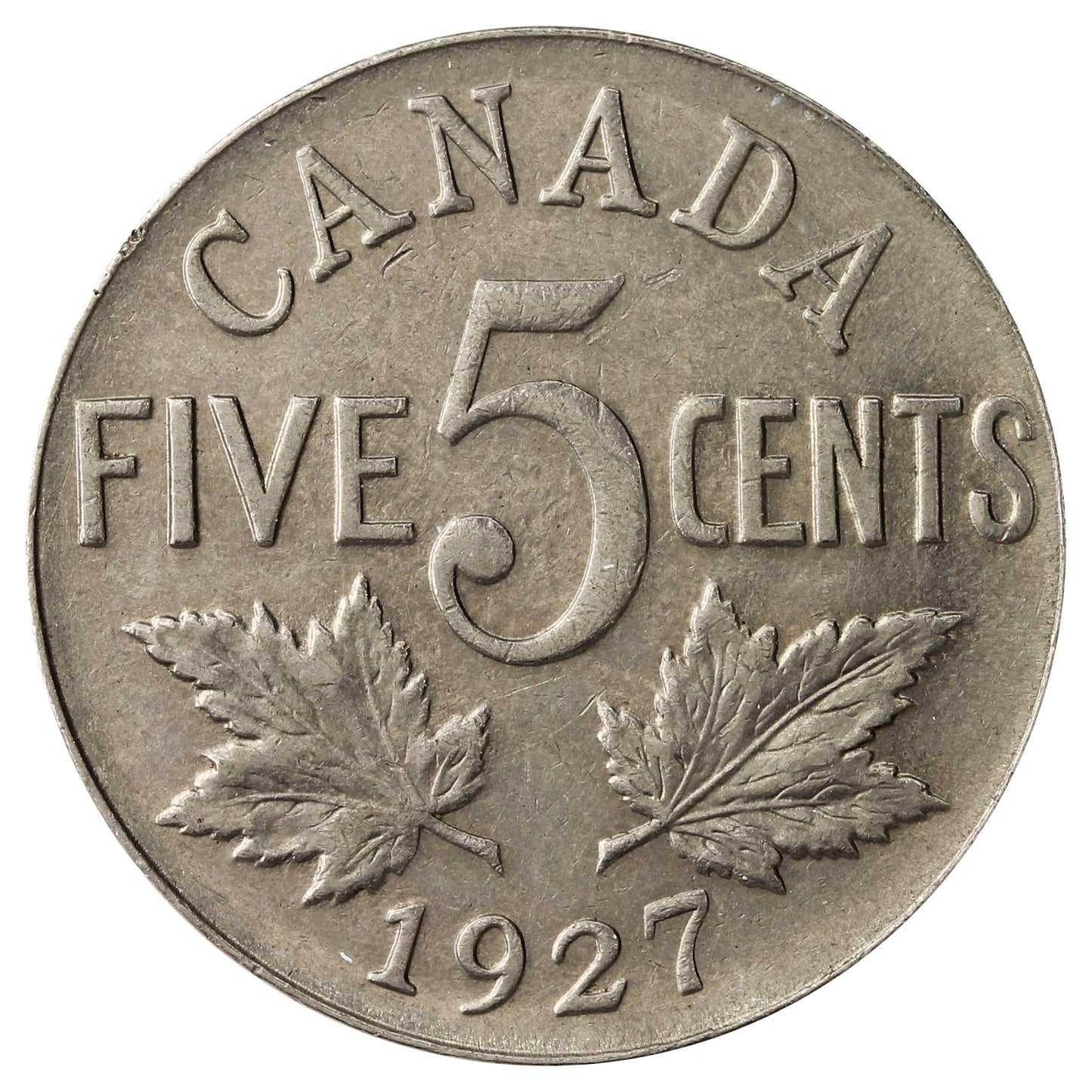 1927 Canada 5-cents Extra Fine (EF-40)