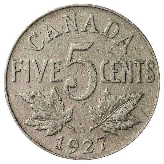 1927 Canada 5-cents Very Fine (VF-20)