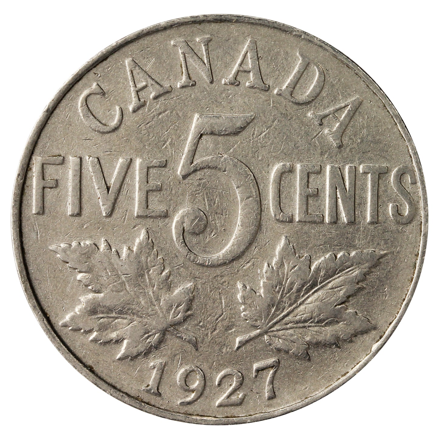 1927 Canada 5-cents F-VF (F-15)