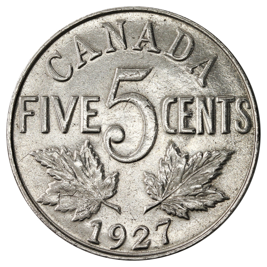 1927 Canada 5-cents AU-UNC (AU-55) $